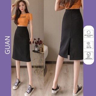 Chân váy chữ A công sở dáng dài, chân váy công sở chữ a có bigsize GUAN