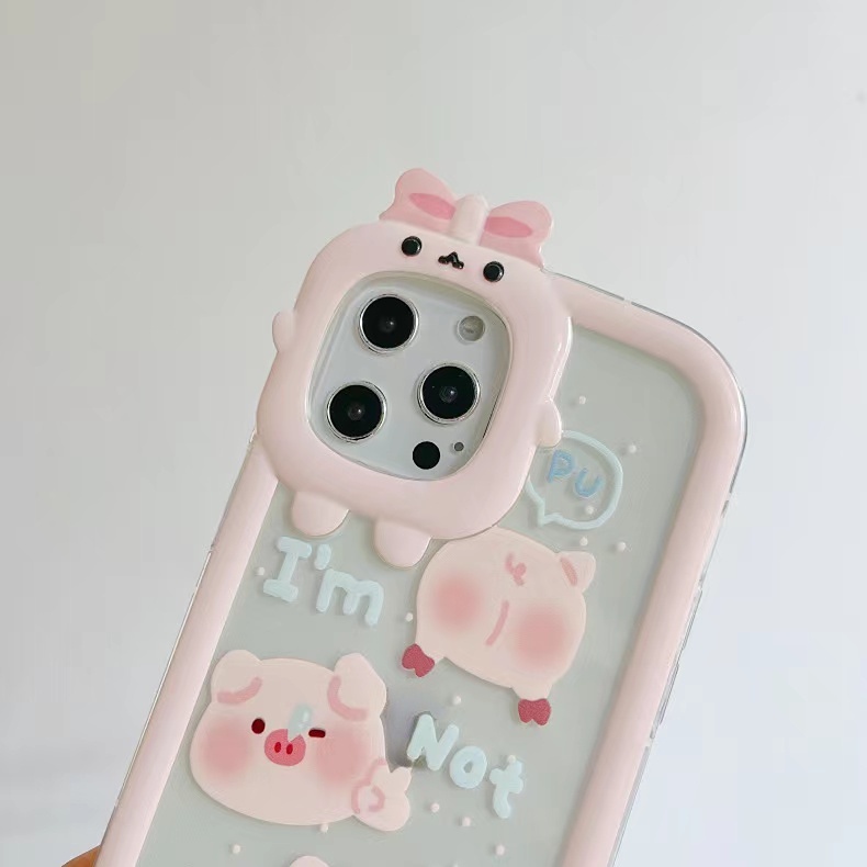 Ốp Điện Thoại Họa Tiết Ba Chú Heo Hồng 3D Cho Samsung M11 Galaxy A11 A12 A51 A23 A02S A13 A31 A21S A53 A71 A33 A04