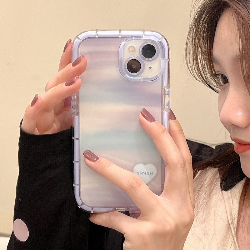 Ốp Điện Thoại Mềm Phát Quang Họa Tiết Trái Tim Cho IPhone Xr Xs Max Ip Apple IPhone 11 12 13 Pro Max