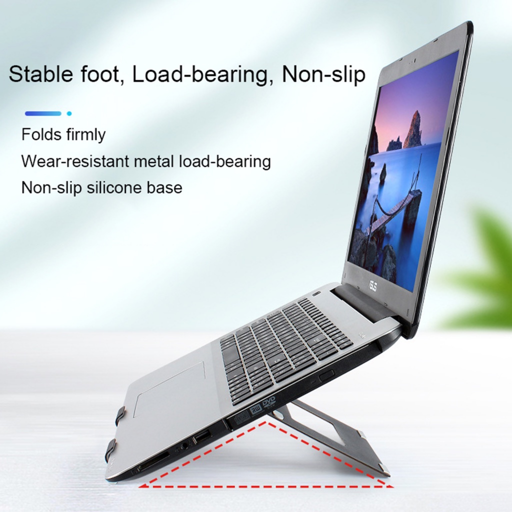 Giá Đỡ Laptop / Máy Tính Bảng Bằng Hợp Kim Nhôm Hình Hoa Hướng Dương Thiết Kế Gấp Gọn Tiện