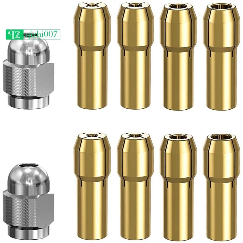 Bộ 10 Đầu Kẹp Mũi Khoan Dremel 4485 0.8 / 1.2 / 1.5 / 1.8 / 2.0 / 2.4 / 3.0 / 3.2mm