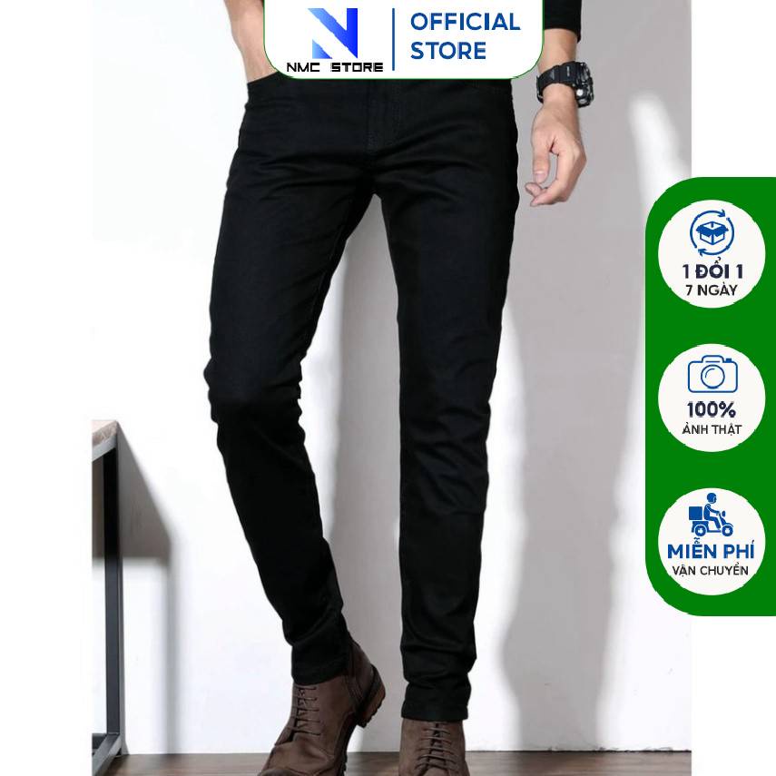 Quần Jean Nam NMC STORE Ống Côn Form Chuẩn Co Dãn Thoải Mái