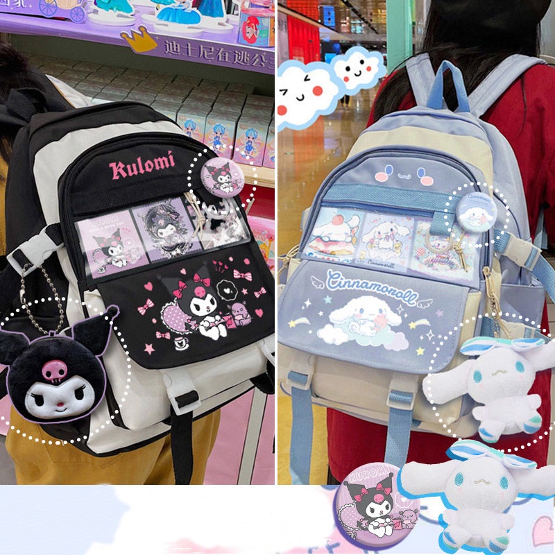 SANRIO Ba Lô Hello Kitty My Melody Kuromi Cinnamoroll Phong Cách Hàn Quốc Cho Bé Gái