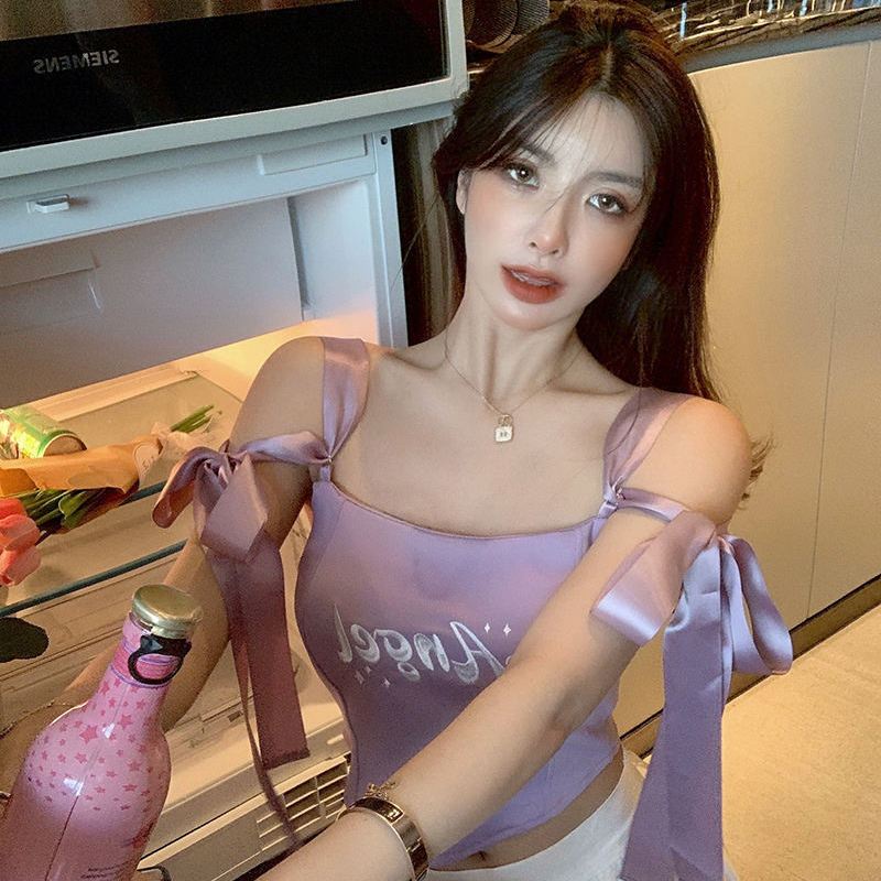 COZOK Áo tank top Thắt Nơ Xinh Xắn Thời Trang Cho Nữ