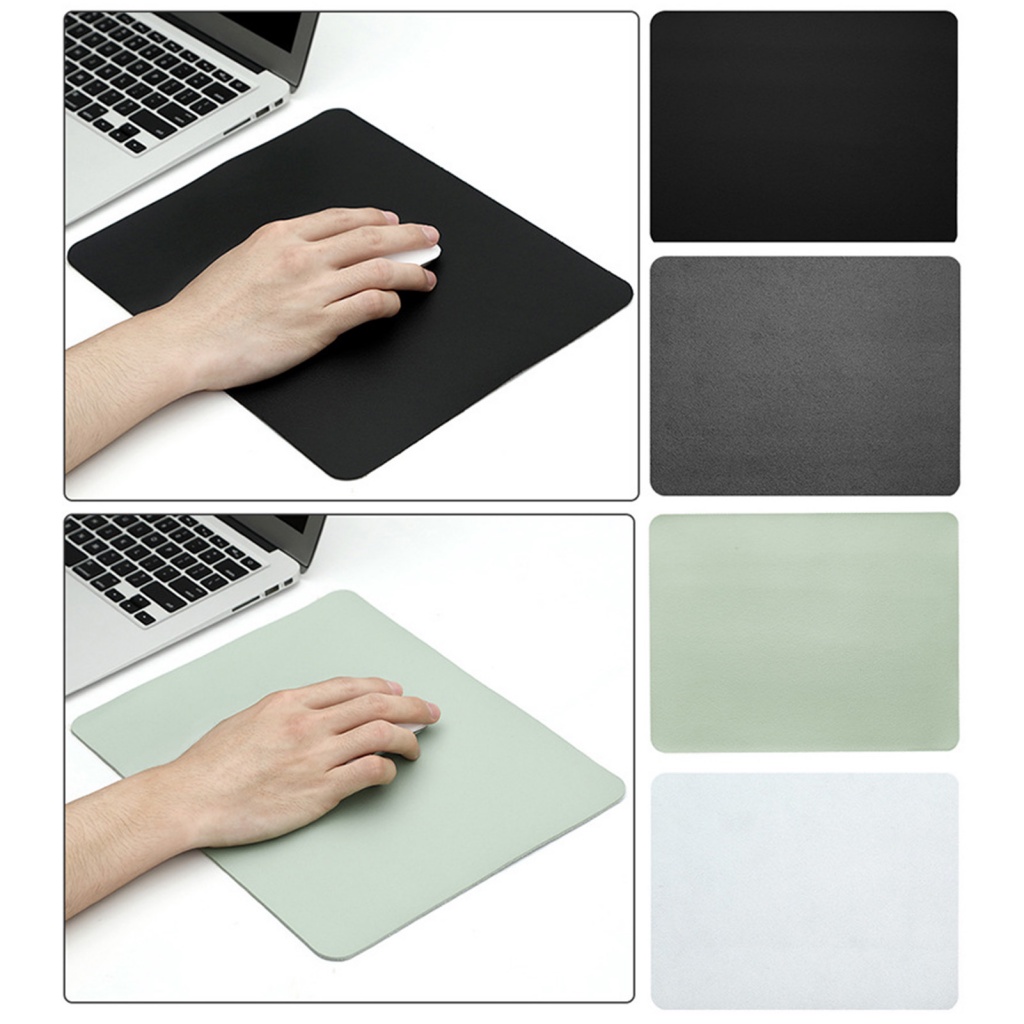 Tấm Lót Chuột Và Bàn Phím Máy Tính Giả Da Dày Hai Mặt Chống Trượt Chống Thấm Nước Chống Mài Mòn Màu Trơn In Hình Hoa Hướng