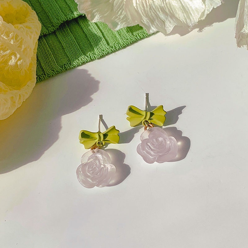 Khuyên Tai Hình Hoa Trái Tim Màu Xanh Lá Phong Cách Hàn Quốc Thời Trang 2023 Dành Cho Bạn Nữ