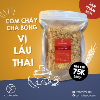Cơm cháy chà bông vị lẩu thái thương hiệu có tâm quán cơm cháy chiên mắm nhà làm vệ sinh thơm ngon bùng vị