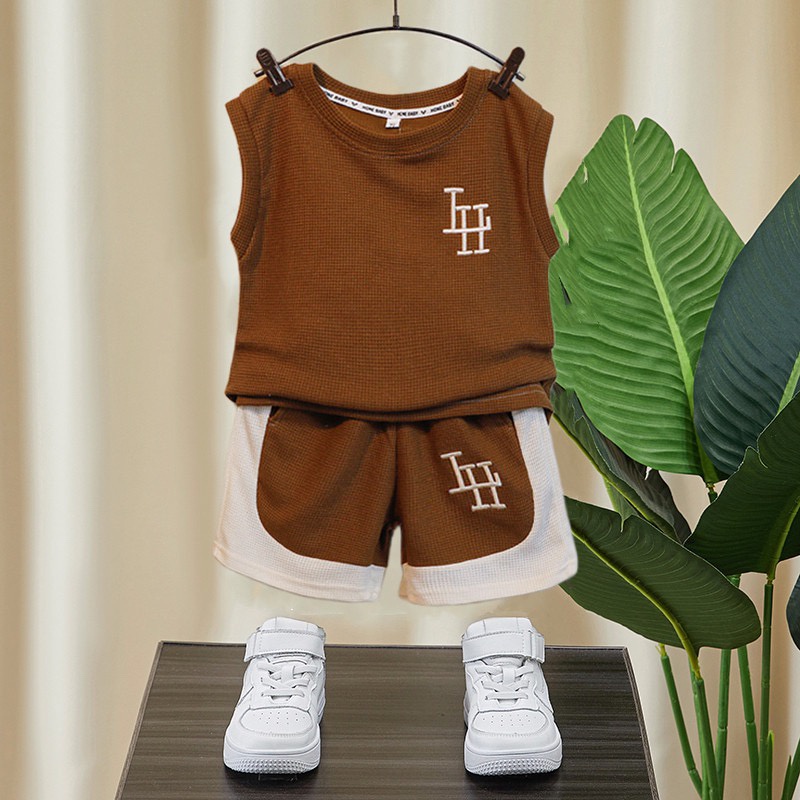 Đồ Bộ Bé Trai Chữ L.H, Bộ Sát Nách Chất Cotton Thông Hơi Cao Cấp Cho Bé Từ 7-28kg - LILA KIDS