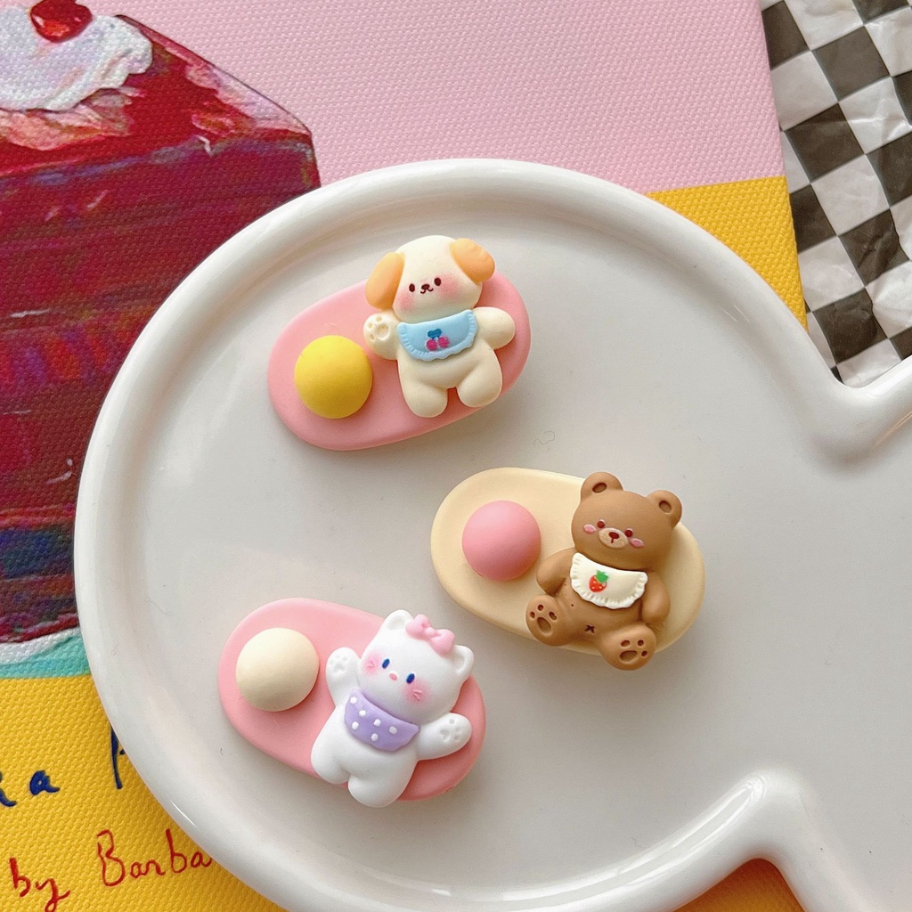 Kẹp Tóc Hình Gấu / Mèo Dễ Thương Thời Trang Cho Nữ