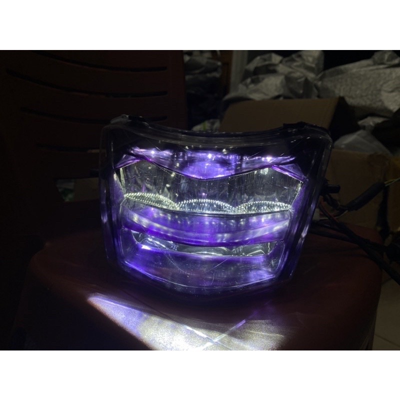 Đèn pha led 2 tầng wave GIÁ RẺ đẹp và sáng lắp Wave a 50 100 110 và Wave S RS RSX 100 cc