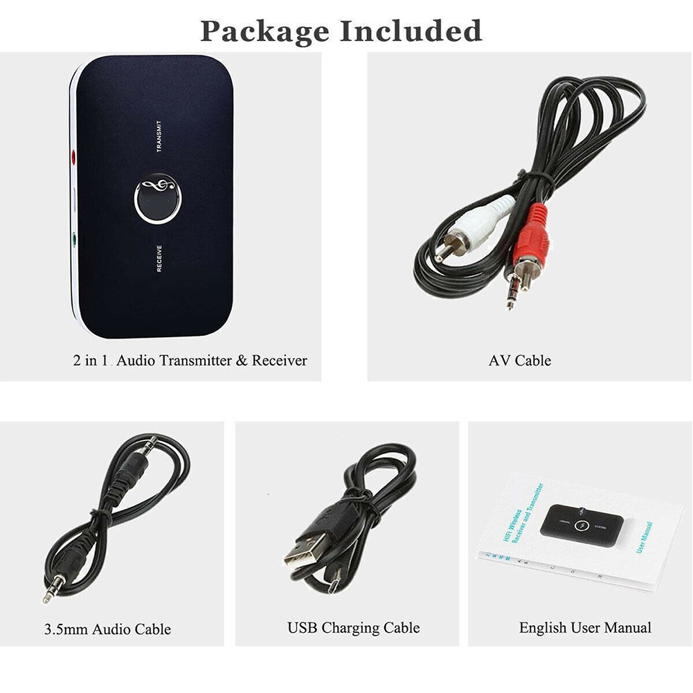 Usb Nhận Tín Hiệu Âm Thanh Bluetooth 5.0 RCA Jack 3.5mm Cho Xe Hơi