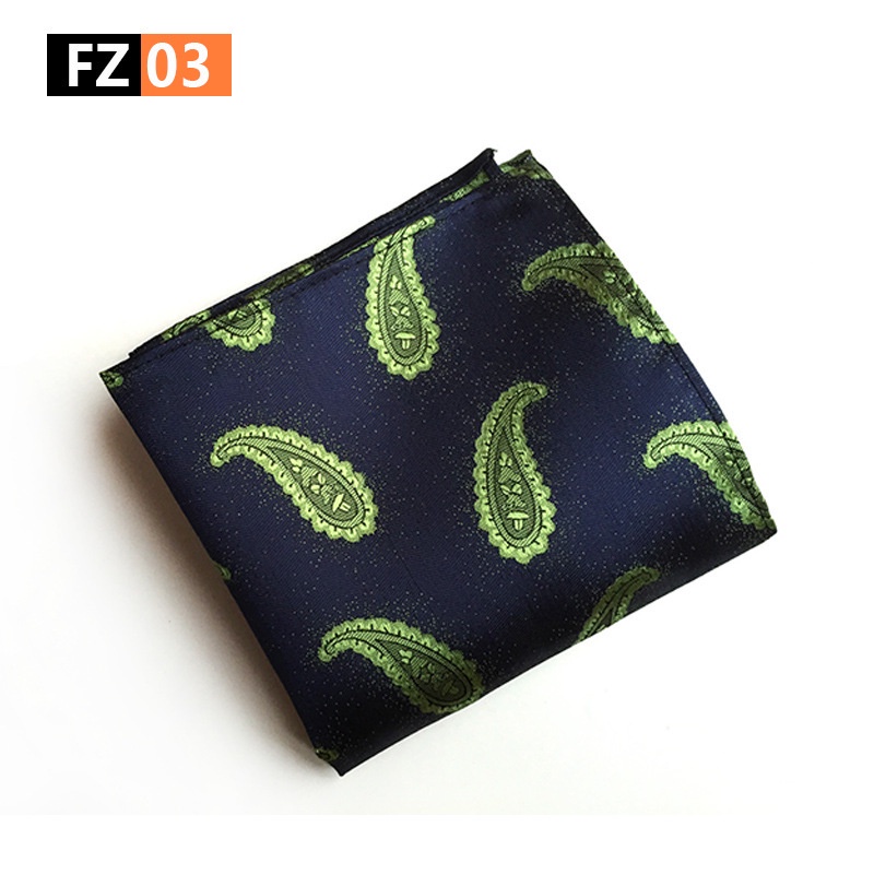 Khăn tay lụa EFAN hình vuông phong cách vintage thời trang cho nam cỡ 25cm