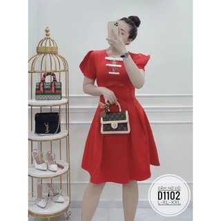 BIGSIZE  Đầm đỏ nơ D1102