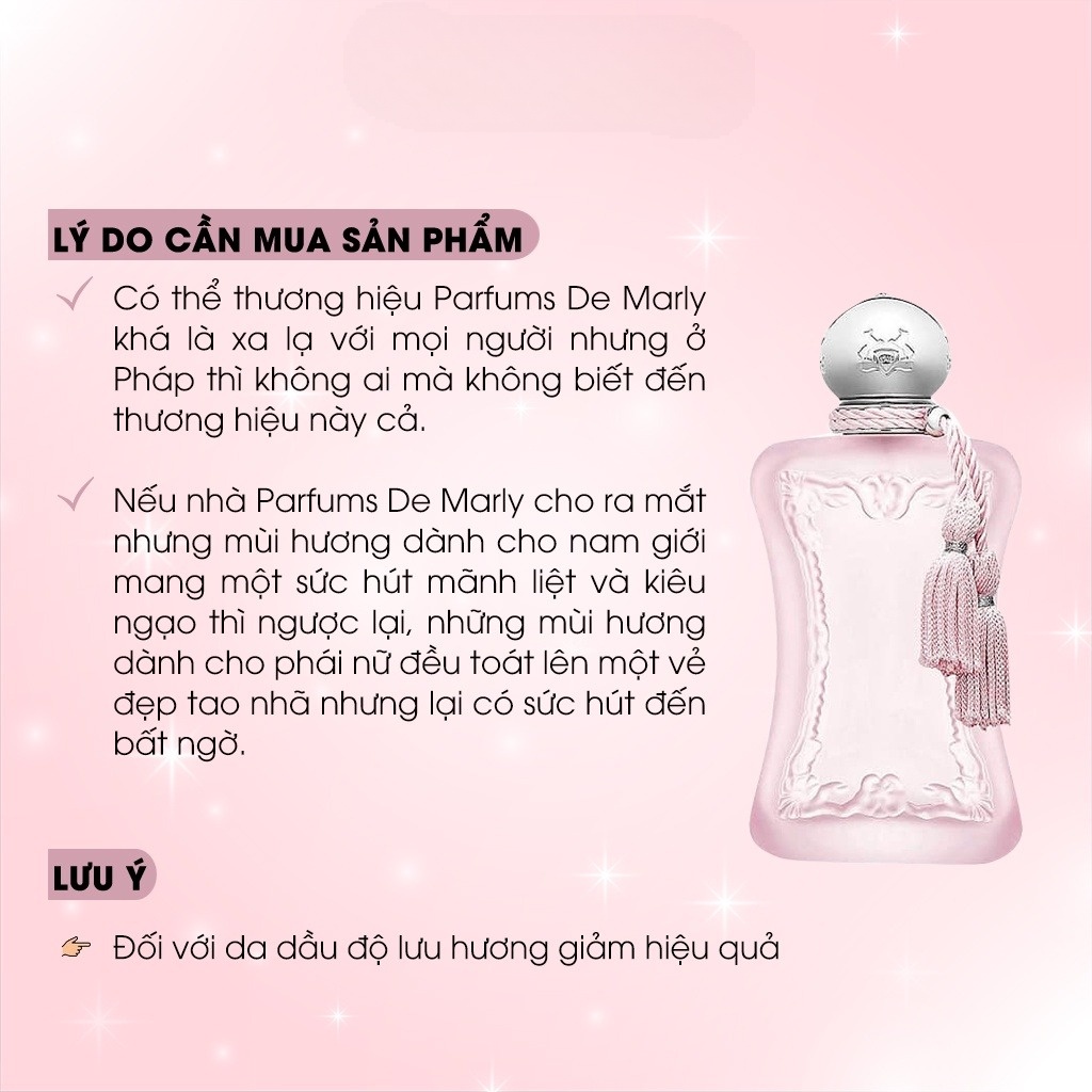 Nước Hoa Nữ Parfums De Marly Delina Exclusif - Oriana Eau De Parfum 75ml - Hương Thơm Hoa Cỏ Trái Cây Quyến rũ, Gợi Cảm