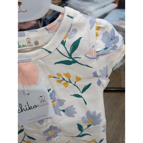 Bộ cộc tay chikobebe cho bé tay hến xinh nha