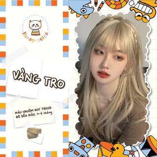 Trọn bộ Thuốc nhuộm tóc màu VÀNG TRO tại nhà + tặng gang tay và kem trợ nhuộm