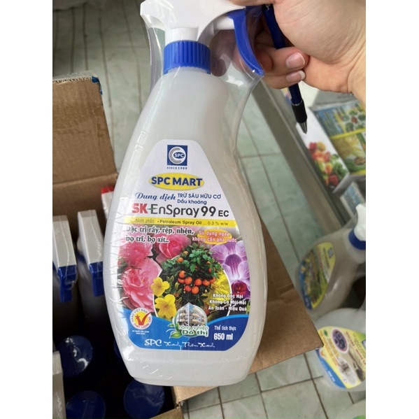Dung dịch hữu cơ SK trừ côn trùng rầy rệp, nhện, bọ xít bình 650ML - An toàn