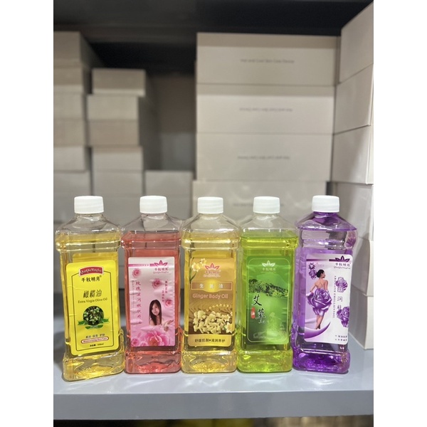 Tinh Dầu Massage Body, Dầu Gừng, Lavender, Sả Chanh, Oliu, Hoa Hồng Đả Thông Kinh Lạc Thơm Dịu Nhẹ 550ml, 750ml