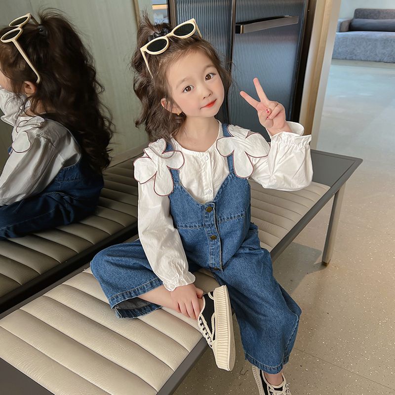 Bộ Đồ Denim Ba Món Phong Cách Nhật Bản Thời Trang Mùa Xuân Mới 2023 Cho Bé Gái