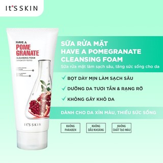 [Mã BMLT35] ( Date T1/2024) Sữa rửa mặt giúp da se khít lỗ chân lông It's Skin Have a Pomegranate Cleansing Foam 150ml