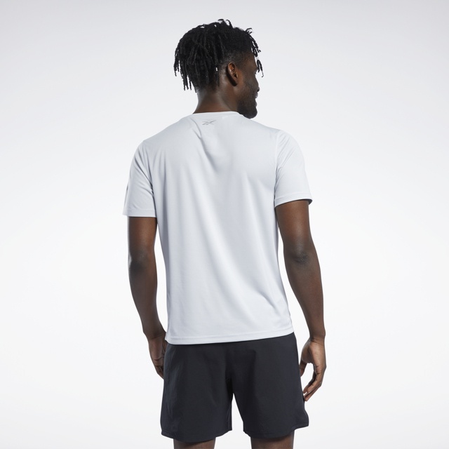 Reebok RUNNING Áo thun Tập luyện Nam Essentials Ss Graphic Tee Màu xám GR9243