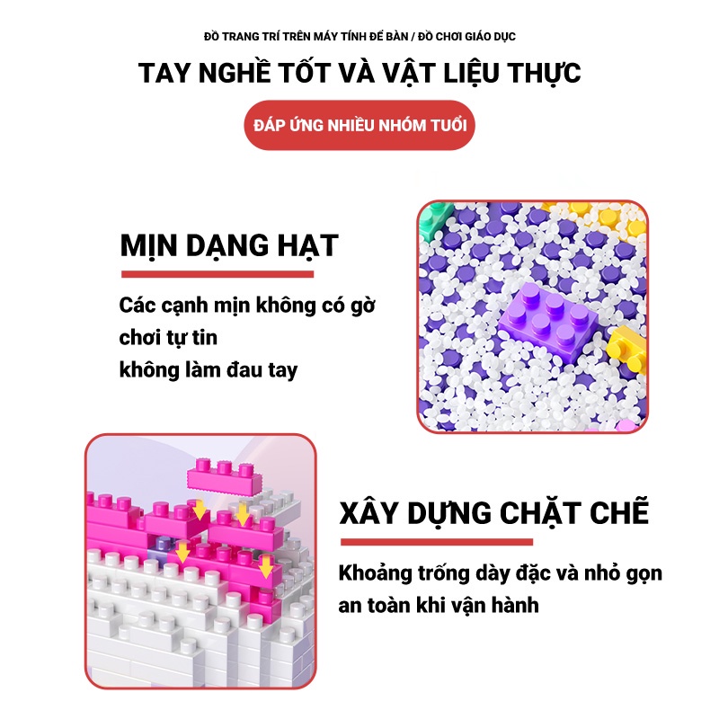 Set đồ chơi lego xếp hình hộp trái tim/ thành phố mây/ ống đựng bút độc đáo thú vị dành cho bé