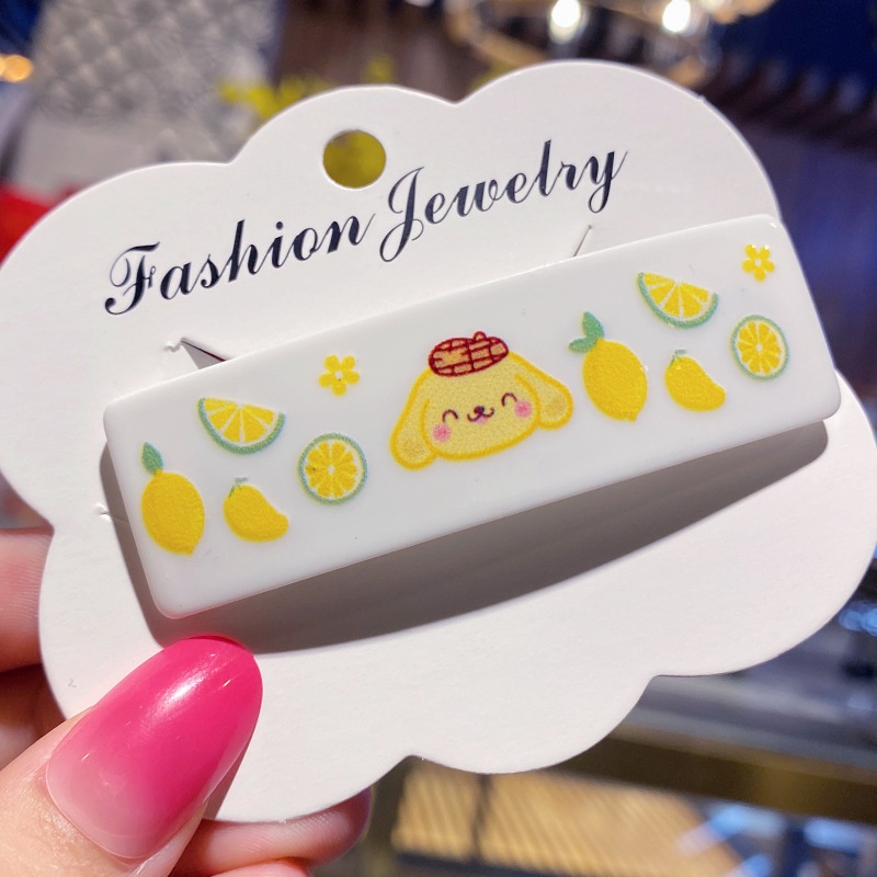 Kẹp Tóc Hình Sanrio Hello Kitty Kuromi Cinnamon Purin Ngọt Ngào Cá Tính Thời Trang Cho Nữ