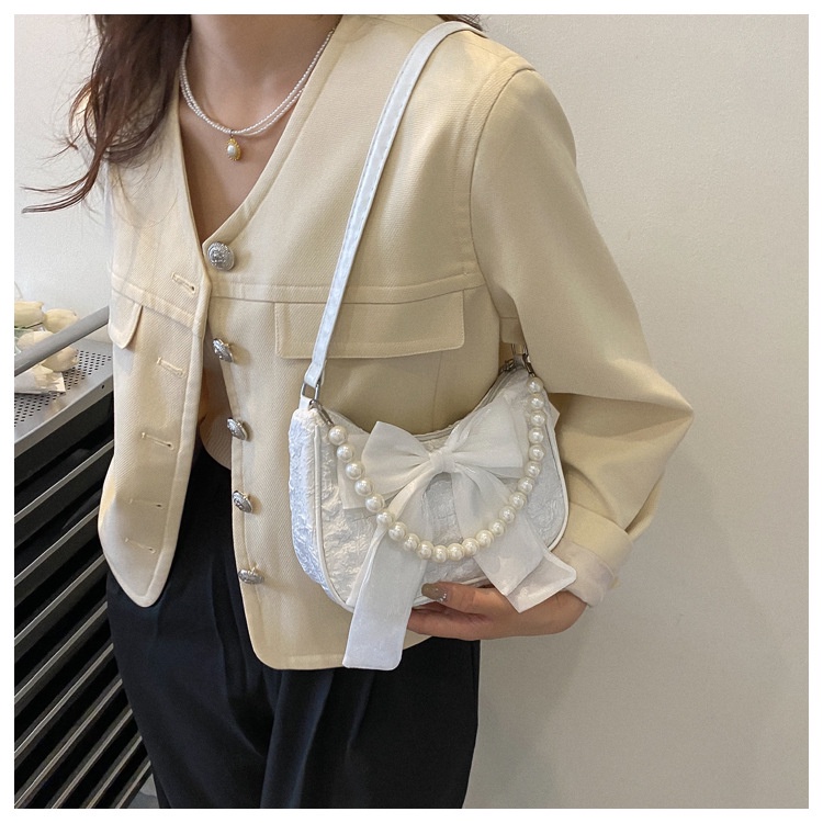 MISCHA Túi Đeo Vai Đính Nơ Phong Cách Phương Tây Thời Trang Cho Nữ