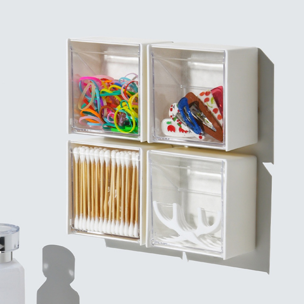 Hộp Đựng Bông Tẩy Trang Gắn Tường Đơn Giản Dễ Lắp Đặt Giá Đỡ