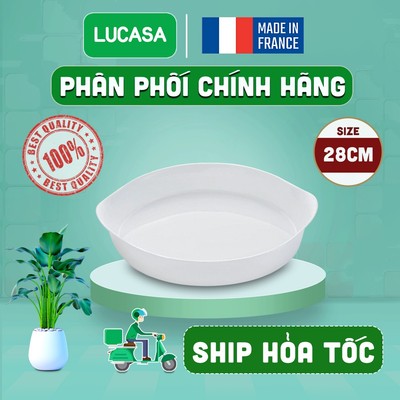Khay Nướng Thủy Tinh Luminarc Smart Cuisine Tròn 28cm - L3165 | Phân Phối Chính Hãng