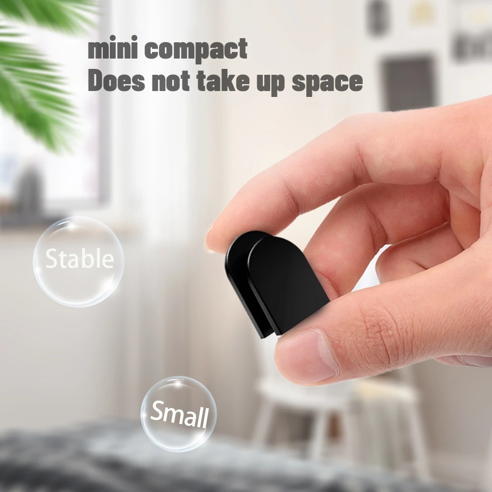 Móc Treo Dây Cáp Dữ Liệu Xe Hơi Màu Đen Tự Dính Mini