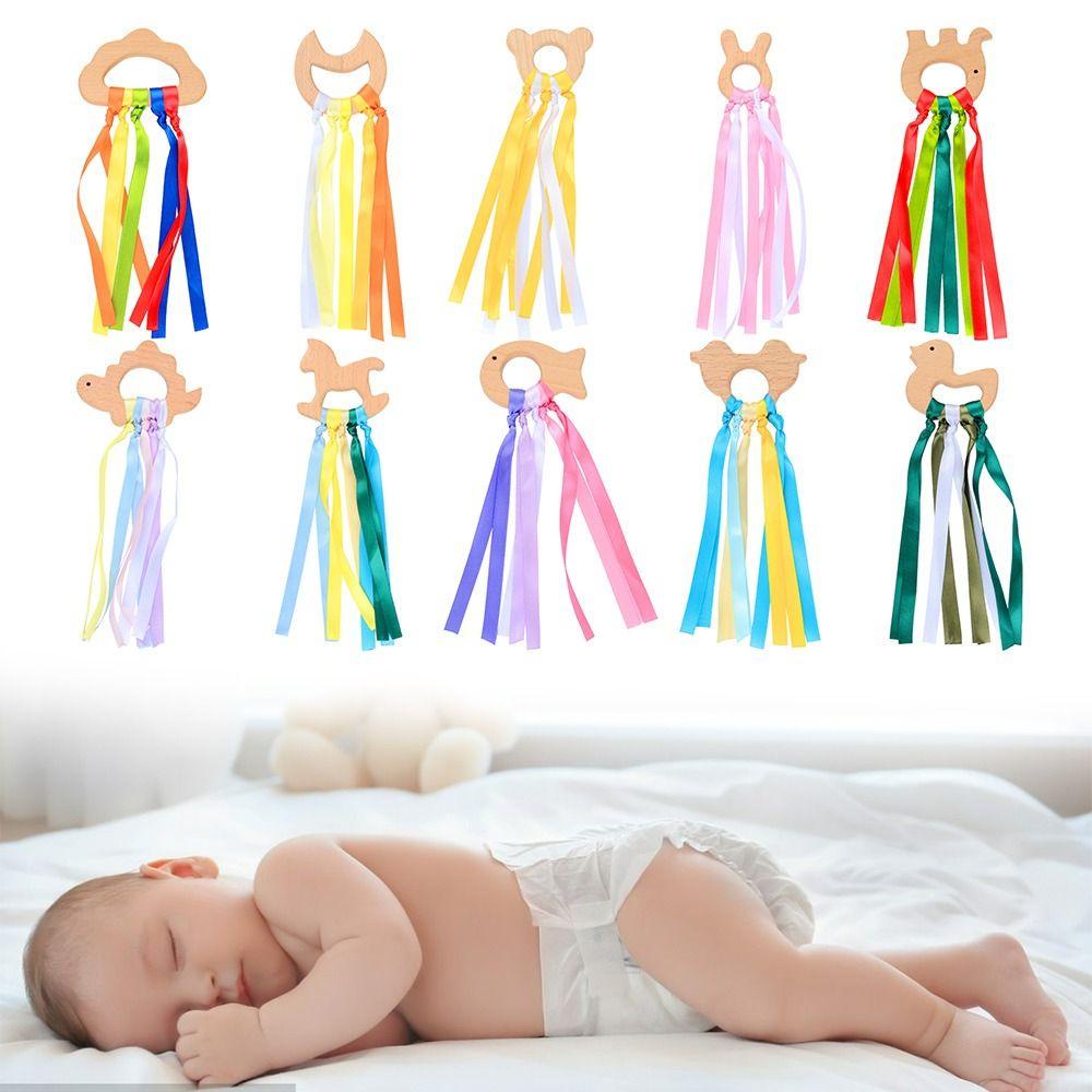 Đồ Chơi Nhận Biết Màu Sắc Theo Phương Pháp Montessori Không Độc Hại Kèm Dây Ruy Băng Cầu Vồng