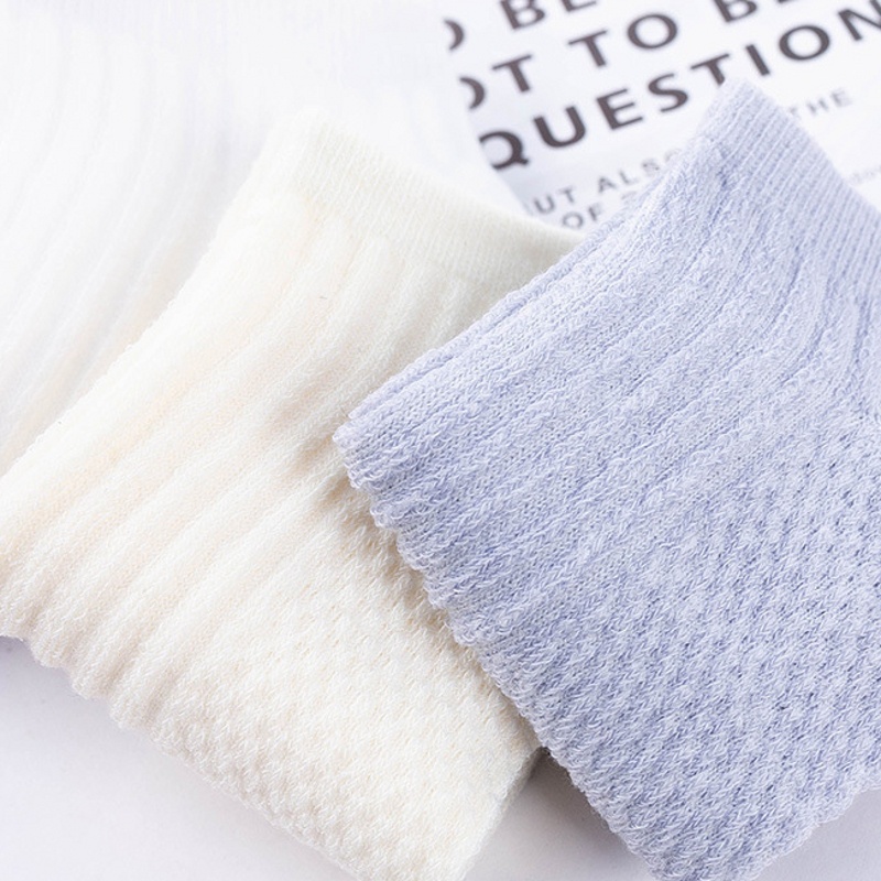 Set 5 Đôi Vớ Thuyền Bằng Cotton Mỏng Nhẹ Thoáng Khí Thoải Mái Chống Trượt Mềm Mại