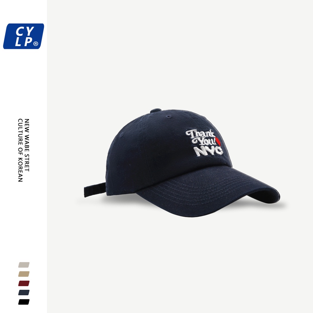 Mũ Lưỡi Trai Mềm Thêu Chữ Phong Cách Hàn Quốc Thời Trang Xuân Hè Cho Cặp Đôi