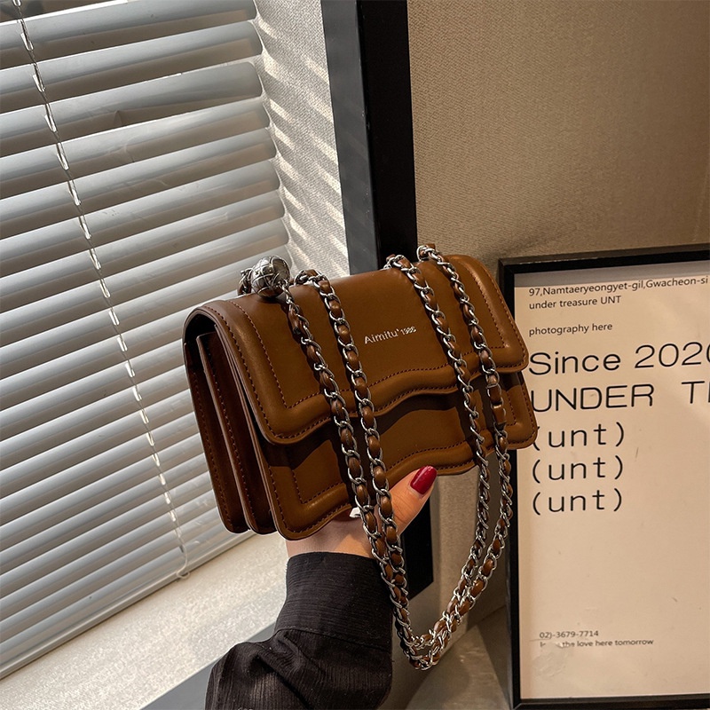 Túi Đeo Chéo Màu Trơn Phong Cách Thời Trang Đơn Giản Cho Nữ