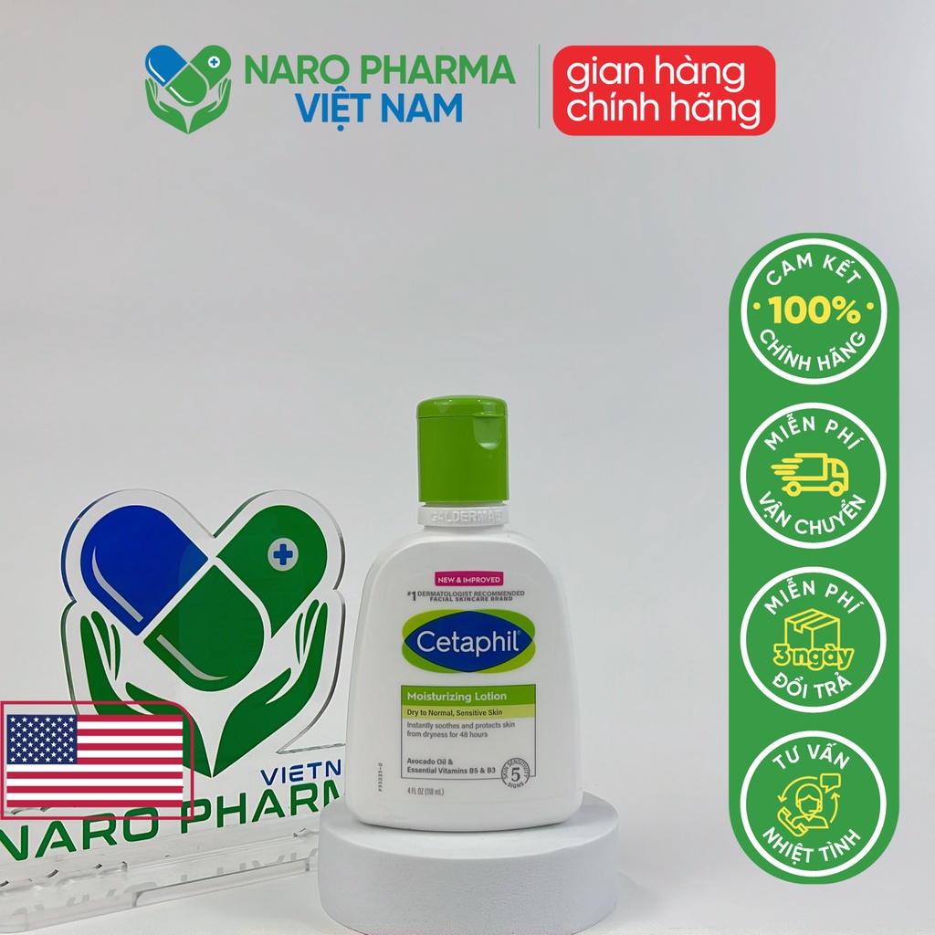 Sữa dưỡng ẩm toàn thân Cetaphil Moisturizing Lotion, chai 118ml