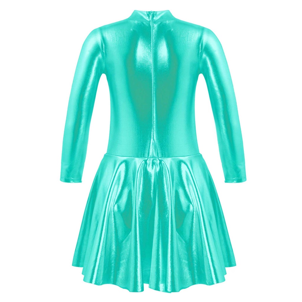 Trẻ Em Bé Gái Thời Trang Quần Áo Dài Tay Cổ Tròn Dây Kéo Vô Hình Lưng Trượt Băng