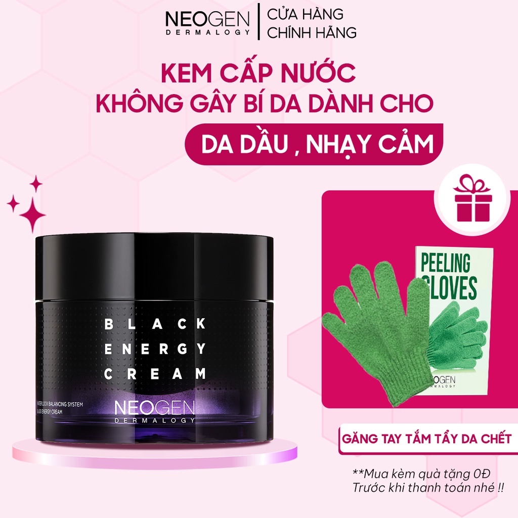 Kem Cấp Nước Nuôi Dưỡng Làn Da Dành Cho Da Dầu Và Da Nhạy Cảm Neogen Dermalogy Black Energy Cream 80ml