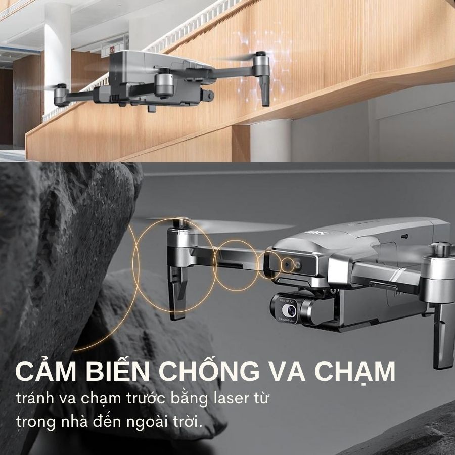 Flycam SJRC F22S 4K Pro mới nhất - Thiết bị bay chống rung 3 trục cùng cảm biến va chạm, bay tối đa 3,5km thời gian 35p | BigBuy360 - bigbuy360.vn