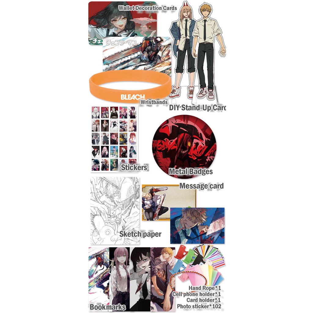 Bộ Sưu Tập Túi Quà Tặng Đồ Chơi Gồm Bưu Thiếp Dán Poster Hình Người Cưa Xích Cho Trẻ Em