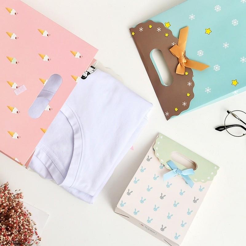 (Sz trung 16x21x7,5cm) Túi Giấy Đựng Quà Tặng Có Nắp Nhiều Kiểu Nhiều Hình Khác Nhau Phụ Kiện Bữa Tiệc Ngày Lễ