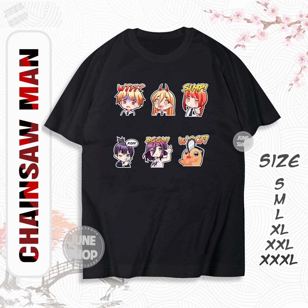 Áo Chainsaw Man - Áo thun Anime in hình Power, Makima, Denji, Aki, Pochita chất cotton 4 chiều đẹp mát