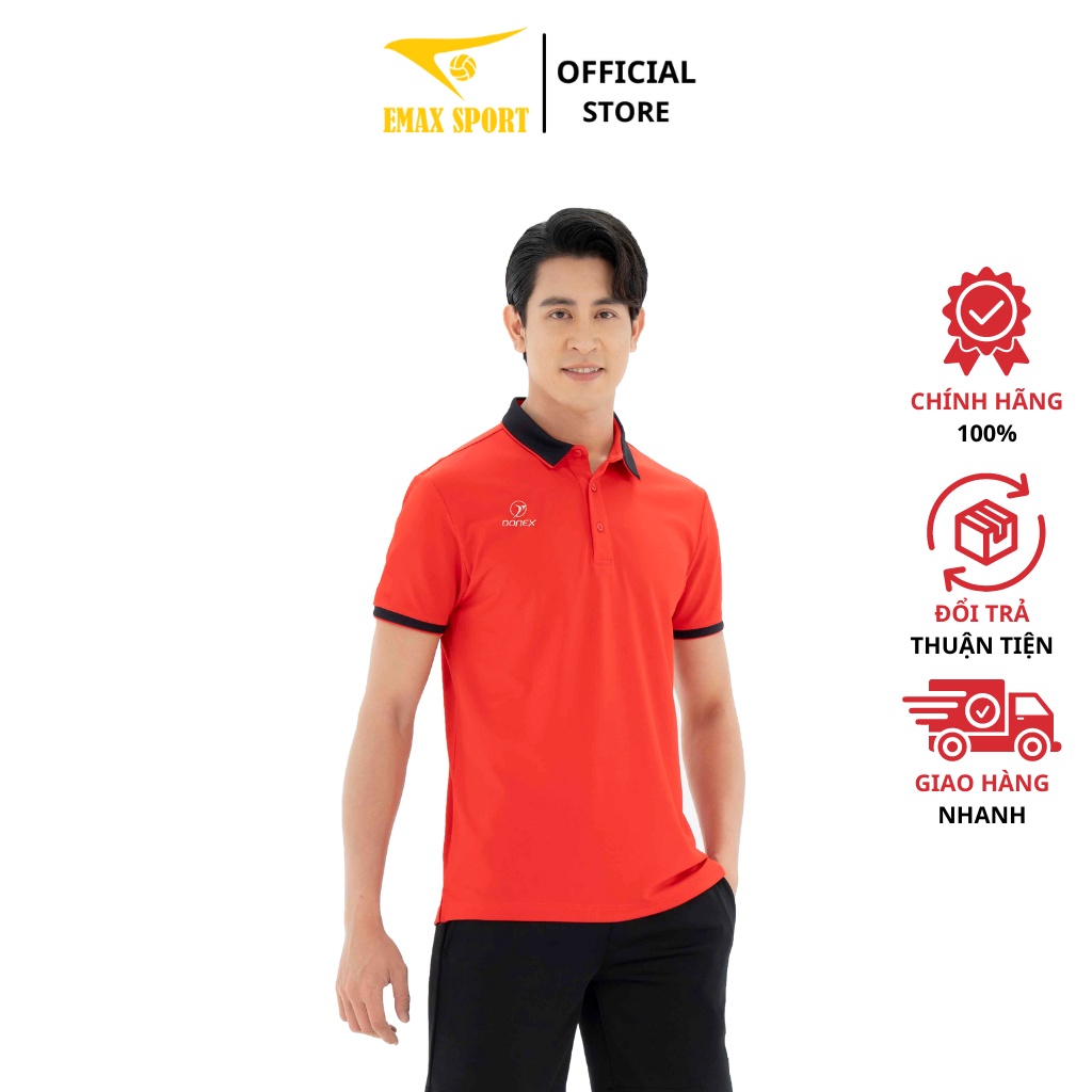 Áo Polo Thể Thao Nam Donexpro, Cổ Trụ, Logo Thêu Tinh Tế, Vải Poly Cá Sấu 4 Chiều, Thoát Hơi Nhanh Bền Màu MC - 9094