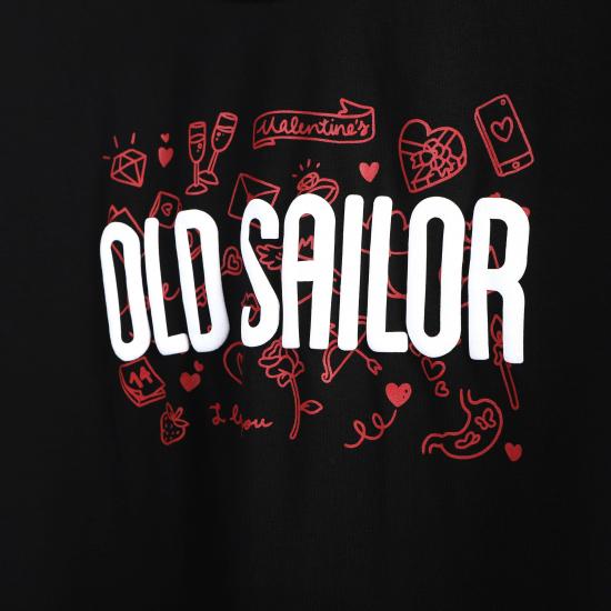 Áo Thun Cổ Tròn Nam Nữ OLD SAILOR Chất Vải Cotton Thiết Kế In Họa Tiết Basic - BST VALENTINE Bigsize 55-130kg