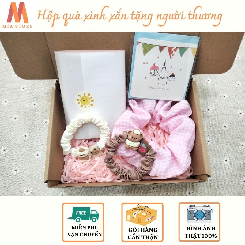 Quà tặng valentine bạn gái, quà tặng sinh nhật người yêu, bạn thân, combo ví kèm cột tóc xinh xắn MP1010