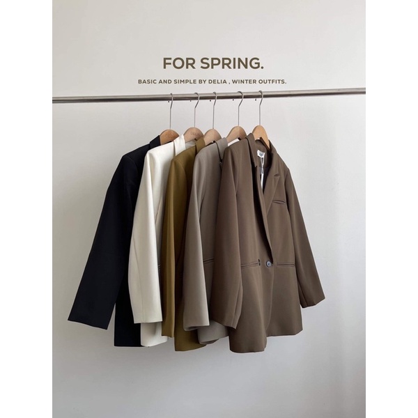 390 ÁO BLAZER 2 CÚC NGANG DÀI TAY