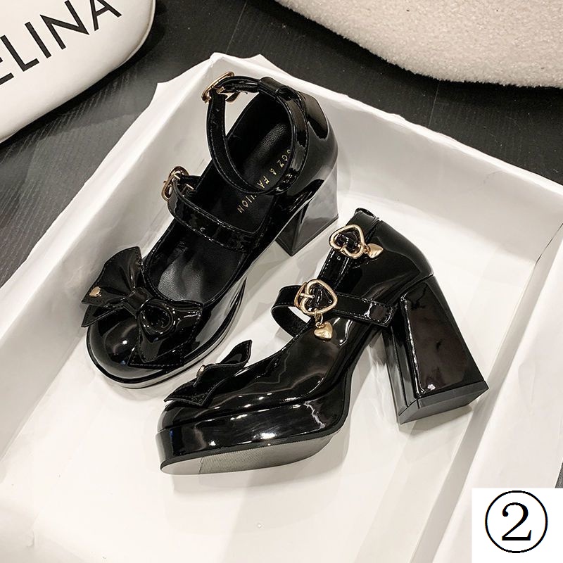 Giày Cao Gót Da Phong Cách Lolita Thời Trang 2022