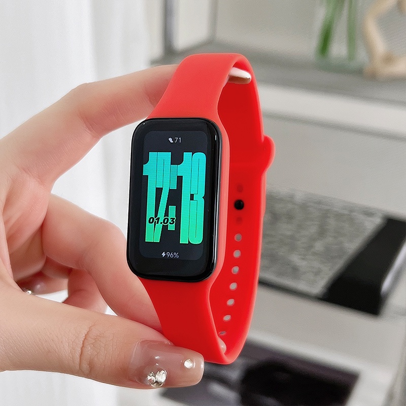Dây Đeo Cổ Tay Chính Hãng 100% Màu Xanh Lá Huỳnh Quang Cho Xiaomi Redmi band2 2023 Redmi Band 2 Mới Xiaomi Mi Band 8 Active