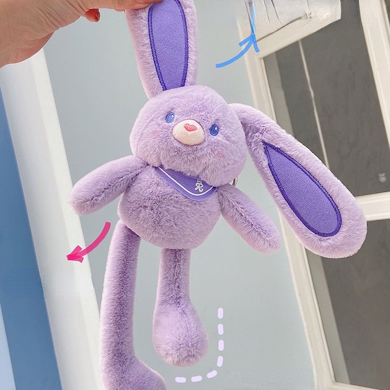 Móc Khóa Thỏ Bông Tai Dài Hoạt Hình Dễ Thương