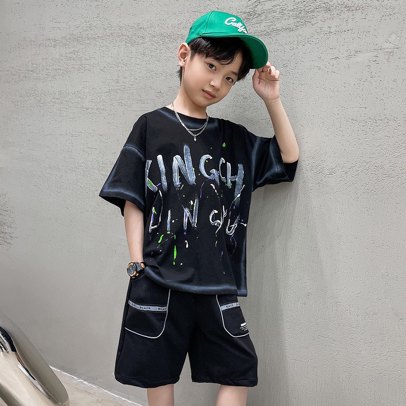 Bộ quần áo hè "King" 13-48kg cho bé trai 4-14 tuổi. Năng động - Thấm hút mồ hôi. Hàng may kỹ. B57